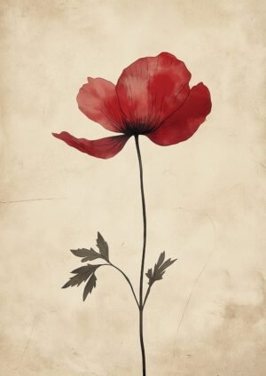 Amapola Roja Solitaria