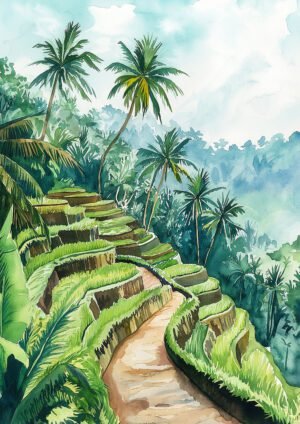Bali entre Terrazas y Palmeras