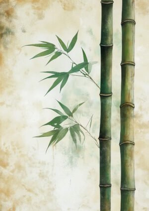 Bambú en Acuarela Suave