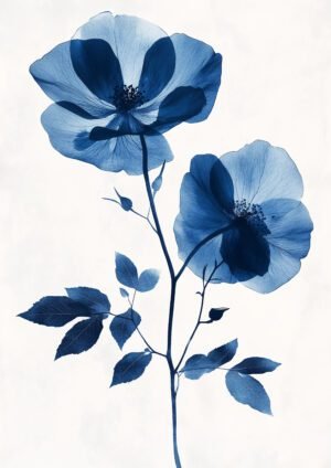 Flor Azul Moderna