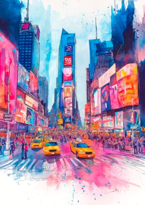 Luces de Noche en Times Square – Nueva York