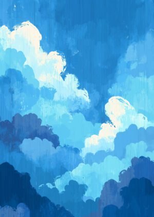 Nubes de acuarela azul