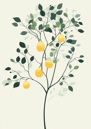 Peral Minimalista con Trazos Finos