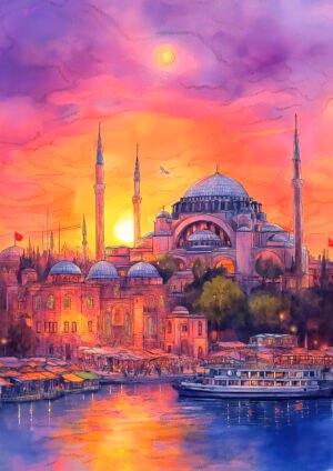 Santa Sofía al Atardecer – Estambul