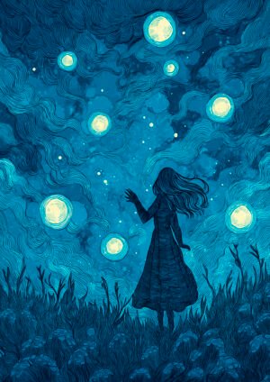 danzando con luces celestiales